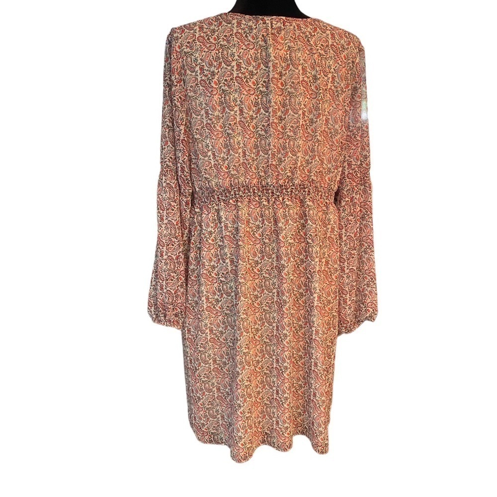 Gap Maternity neck floral print boho dress in paisley milk size Large - Picture 8 of 9